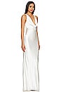 view 2 of 3 Drape Front Maxi Dress in White