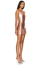 view 2 of 5 MINI VESTIDO DE MALLA CROSS DRAPE in Rose Gold