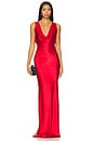 view 1 of 4 Classic Bias Silk Gown in Red