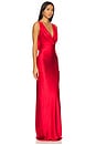 view 2 of 4 Classic Bias Silk Gown in Red