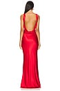 view 3 of 4 Classic Bias Silk Gown in Red