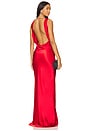 view 4 of 4 Classic Bias Silk Gown in Red