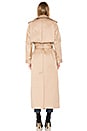 view 3 of 3 Relaxed Cocoon Trench With Contrast Stitch in Nude