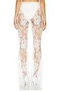 view 4 of 6 Solice Lace Flared Pant in White