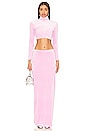 view 4 of 4 x REVOLVE Draped Maxi Skirt in Baby Pink