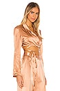 view 2 of 4 X REVOLVE Crop Silk Shirt in Nude