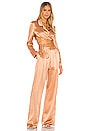 view 4 of 4 X REVOLVE Crop Silk Shirt in Nude