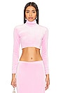 view 1 of 4 x REVOLVE High Neck Crop Top in Baby Pink