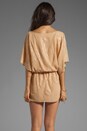 view 5 of 7 Sequin Dress With Flutter Sleeve in Beige