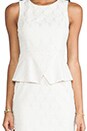 view 5 of 6 Sleeveless Peplum Dress in Ivory