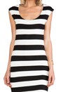 view 4 of 5 Striped Maxi Dress in Black & White