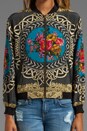 view 5 of 6 Printed Varsity Jacket in Multi