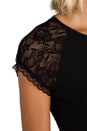 view 5 of 6 Peplum Top with Lace Back in Black