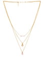 view 1 of 3 Chelsea Triple Strand Necklace in Powder Pink