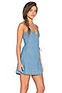 view 2 of 4 Rodeo League Wrap Dress in Washed Blue