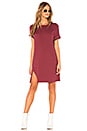 view 2 of 3 Textured Tee Dress in Burgundy