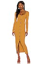 view 1 of 3 Phrada Button Midi Dress in Gold