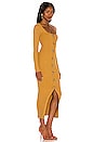view 2 of 3 Phrada Button Midi Dress in Gold