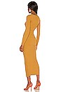 view 4 of 3 Phrada Button Midi Dress in Gold
