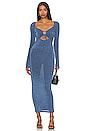 view 1 of 3 VESTIDO MIDI AZRA in Slate Blue