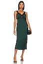 view 1 of 3 Erin Lace Trim Midi Dress in Emerald Green