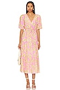 view 1 of 3 ROBE MI-LONGUE LAURELLE in Pink Floral