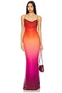 view 1 of 3 Cosima Ombre Mesh Maxi Dress in Sunset Ombre