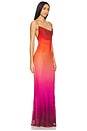 view 2 of 3 Cosima Ombre Mesh Maxi Dress in Sunset Ombre