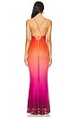 view 3 of 3 Cosima Ombre Mesh Maxi Dress in Sunset Ombre