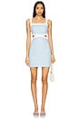 view 1 of 3 Pandora Contrast Mini Dress in Sky Blue