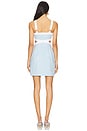 view 3 of 3 Pandora Contrast Mini Dress in Sky Blue