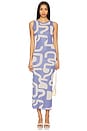 view 1 of 3 Iris Intarsia Knit Midi Dress in Blue Geo