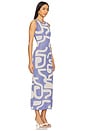 view 2 of 3 Iris Intarsia Knit Midi Dress in Blue Geo