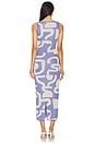 view 3 of 3 Iris Intarsia Knit Midi Dress in Blue Geo