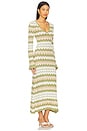 view 2 of 3 Melody Knit Midi Dress in Green & Sand
