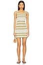 view 1 of 3 Melody Knit Mini Dress in Green & Sand
