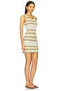 view 2 of 3 Melody Knit Mini Dress in Green & Sand