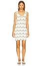 view 1 of 3 Jayden Crochet Wave Mini Dress in Sage & White