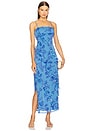view 1 of 4 Jeanne Ruffle Maxi Dress in Blue Floral