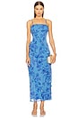view 2 of 4 Jeanne Ruffle Maxi Dress in Blue Floral