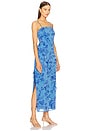 view 3 of 4 Jeanne Ruffle Maxi Dress in Blue Floral