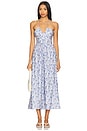 view 1 of 3 Evelyn Halter Midi Dress in Blue Floral