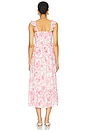 view 3 of 3 VESTIDO MIDI COM BABADOS BRIA in Pink & White
