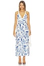 view 1 of 3 Baci Cross Back Midi Dress in Nautical Stamps