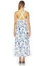 view 3 of 3 Baci Cross Back Midi Dress in Nautical Stamps