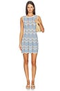 view 1 of 4 ROBE SOLANGE in Sky Blue & Beige