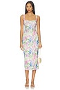 view 1 of 3 Celina Mesh Midi Dress in Watercolour Floral