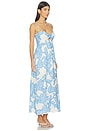 view 3 of 5 Alessia Twist Front Midi Dress in Blue & Cream Floral