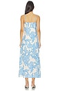 view 4 of 5 Alessia Twist Front Midi Dress in Blue & Cream Floral