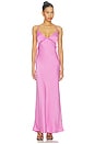 view 1 of 3 Chiara Lacing Detail Maxi Dress in Fuchsia